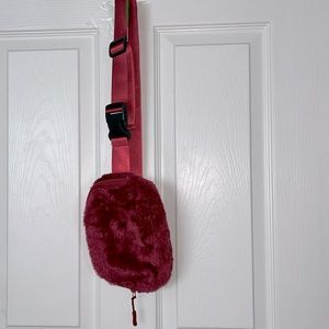 Fuzzy Pink Crossbody Bag